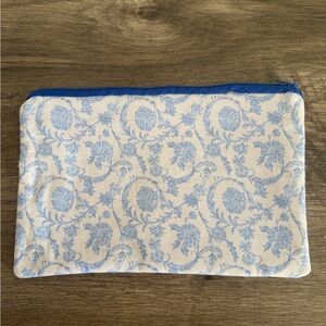 Floral Blue and White Pouch